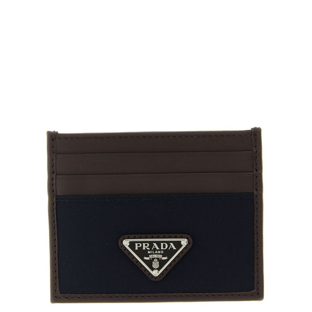 Prada Men Nylon Leather Cardholder